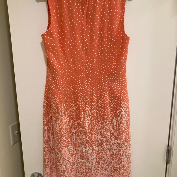 Pure Collection Coral Sleeveless Dress Size 8/10 - Picture 6 of 9